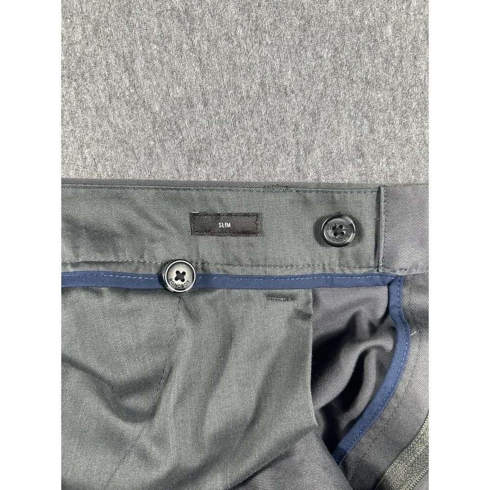 Bonobos Friday Slim FitChino Pants‎ in Grey 33/32